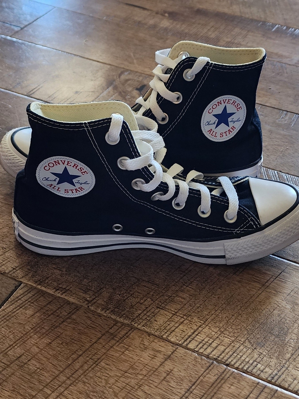 Converse Black and White High Top Sneakers Women Size 7